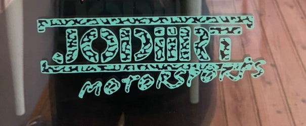 Teal/Black Leopard Vinyl Sticker